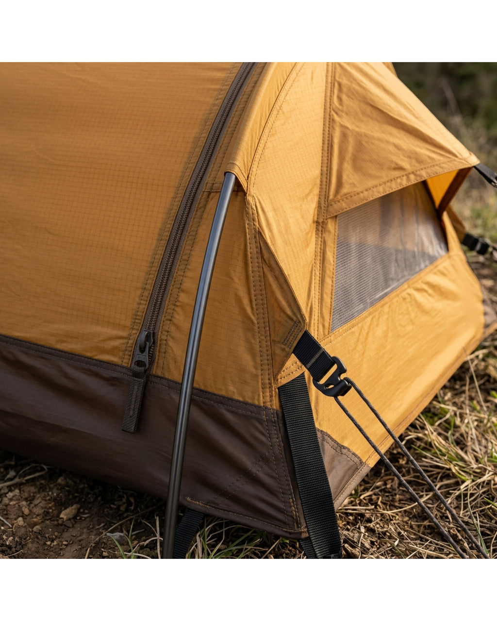 Wplfb One Person Tunnel Tent Ochre - Detail view